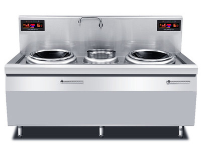 酒店厨具厂电磁双炒单吊