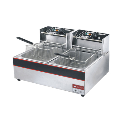 厨房设备厂台式双缸炸炉