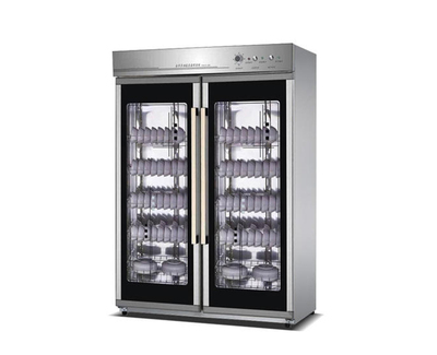 商用厨房设备玻璃双门消毒柜